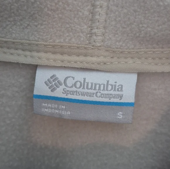 Columbia Womens Beige and Black Fleece 1/2 Zip Pullover - Picture 8 of 12